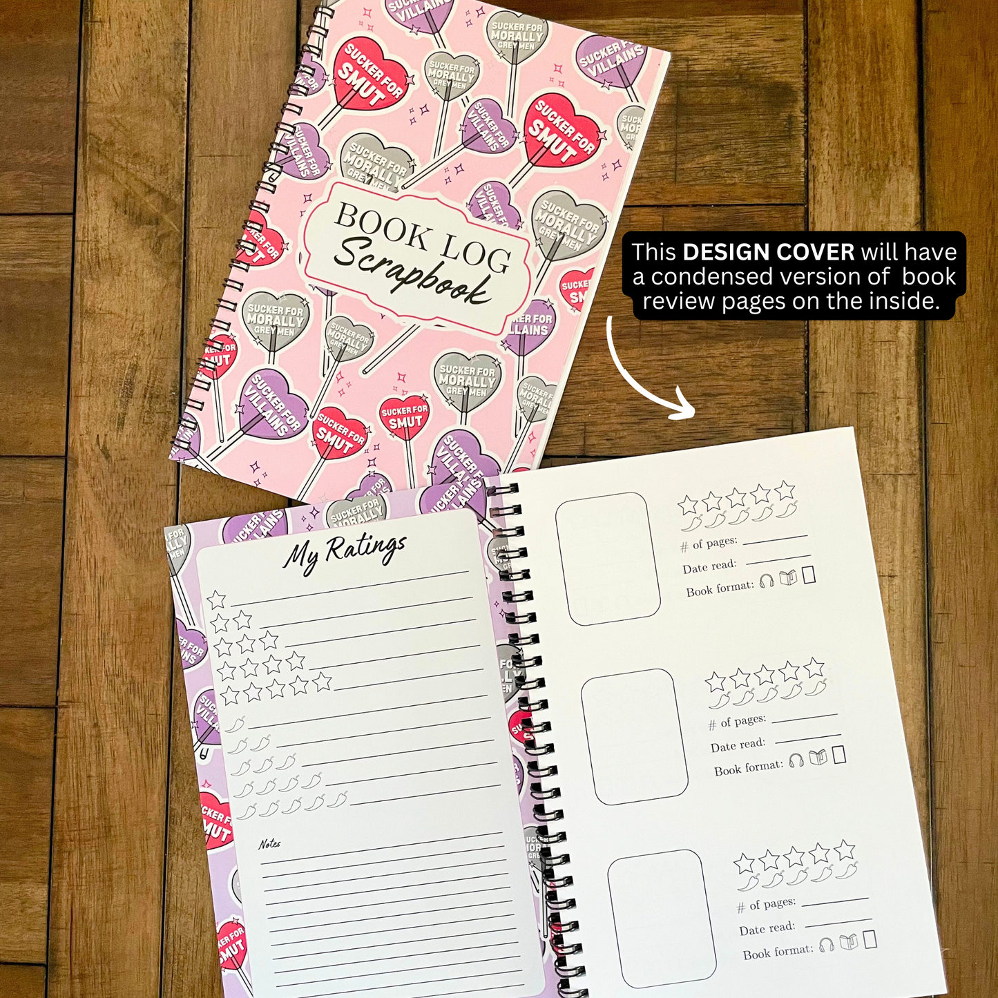 My Book Log Scrapbook for Book Readers l Book Tracking l Spicy Readers l Stationary Gifts