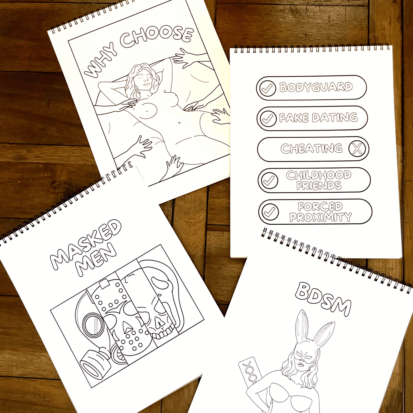 The Spicy Book Trope Lover Coloring Book l Adult Coloring Books l Dark Romance Reader Gifts