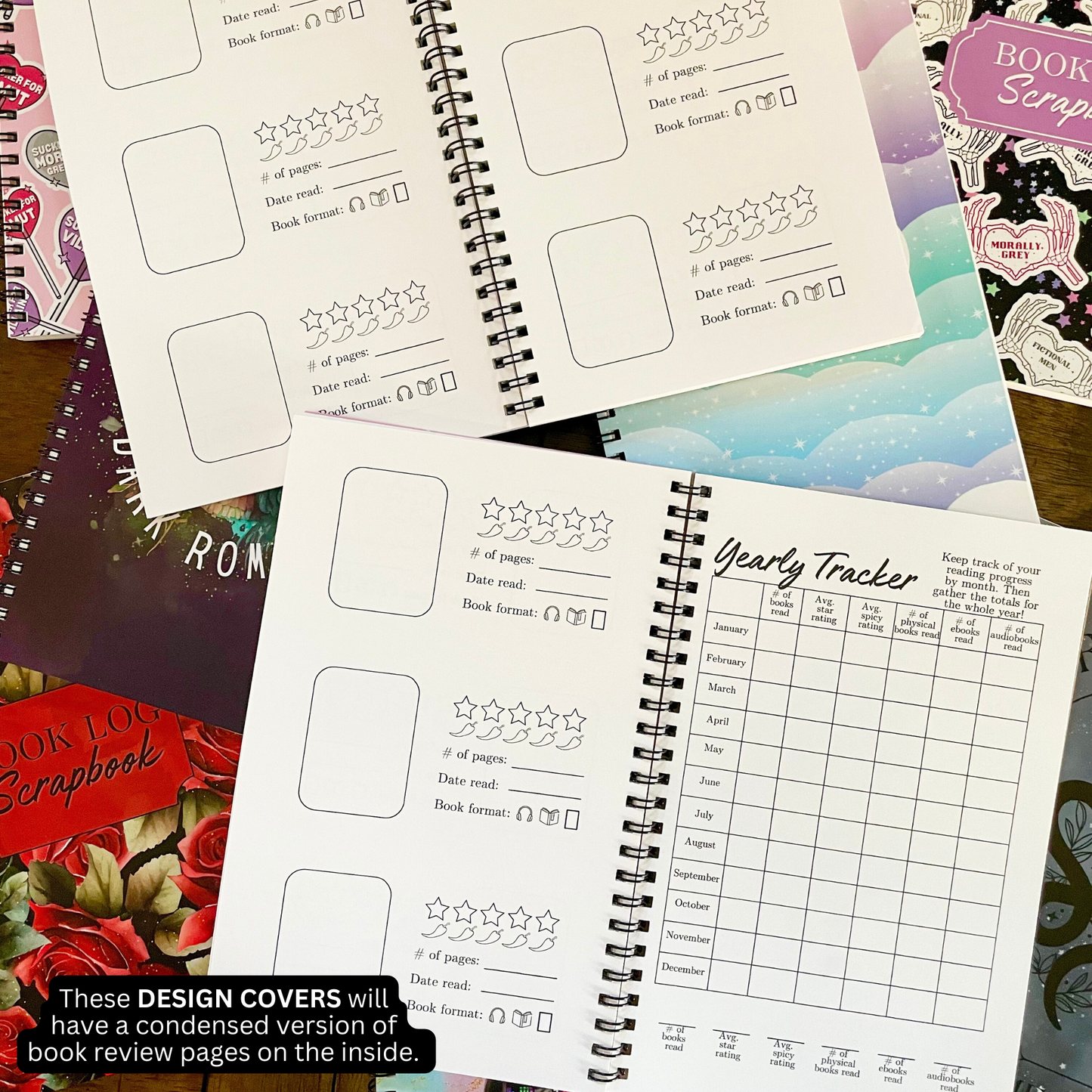 My Book Log Scrapbook for Book Readers l Book Tracking l Spicy Readers l Stationary Gifts