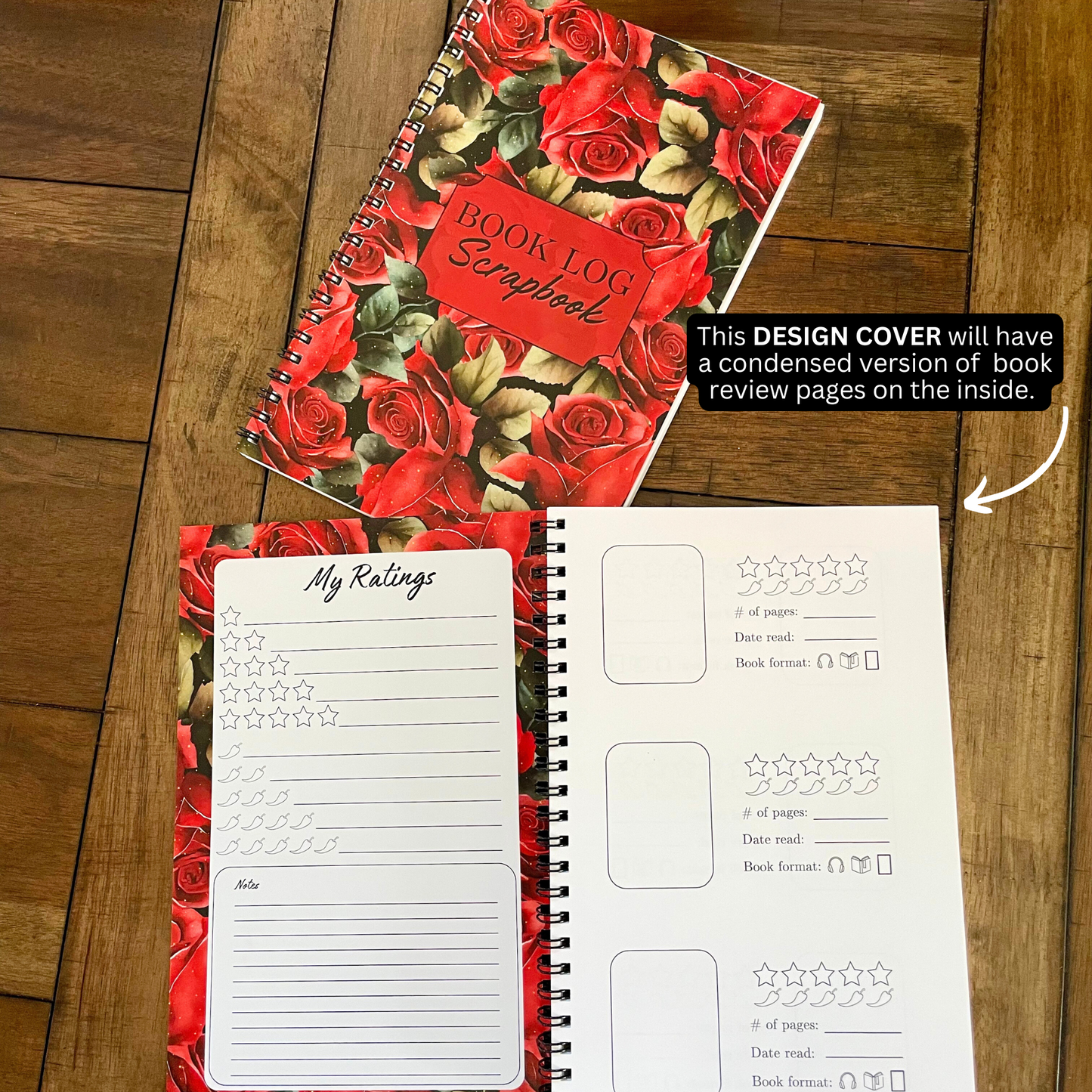 My Book Log Scrapbook for Book Readers l Book Tracking l Spicy Readers l Stationary Gifts