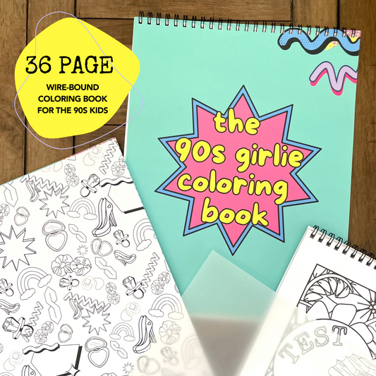 The 90s Girlie Coloring Book l Adult Coloring Books