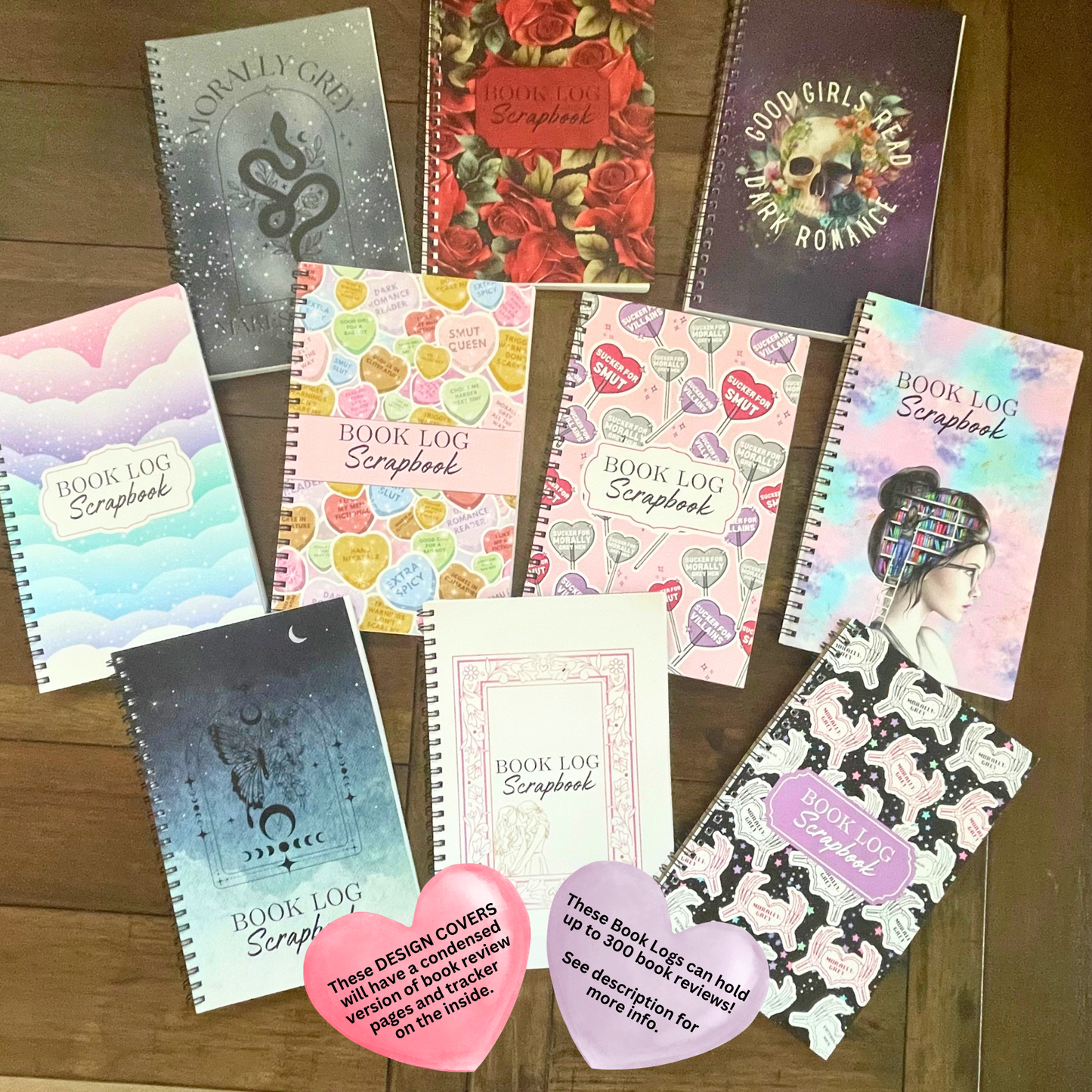 My Book Log Scrapbook for Book Readers l Book Tracking l Spicy Readers l Stationary Gifts