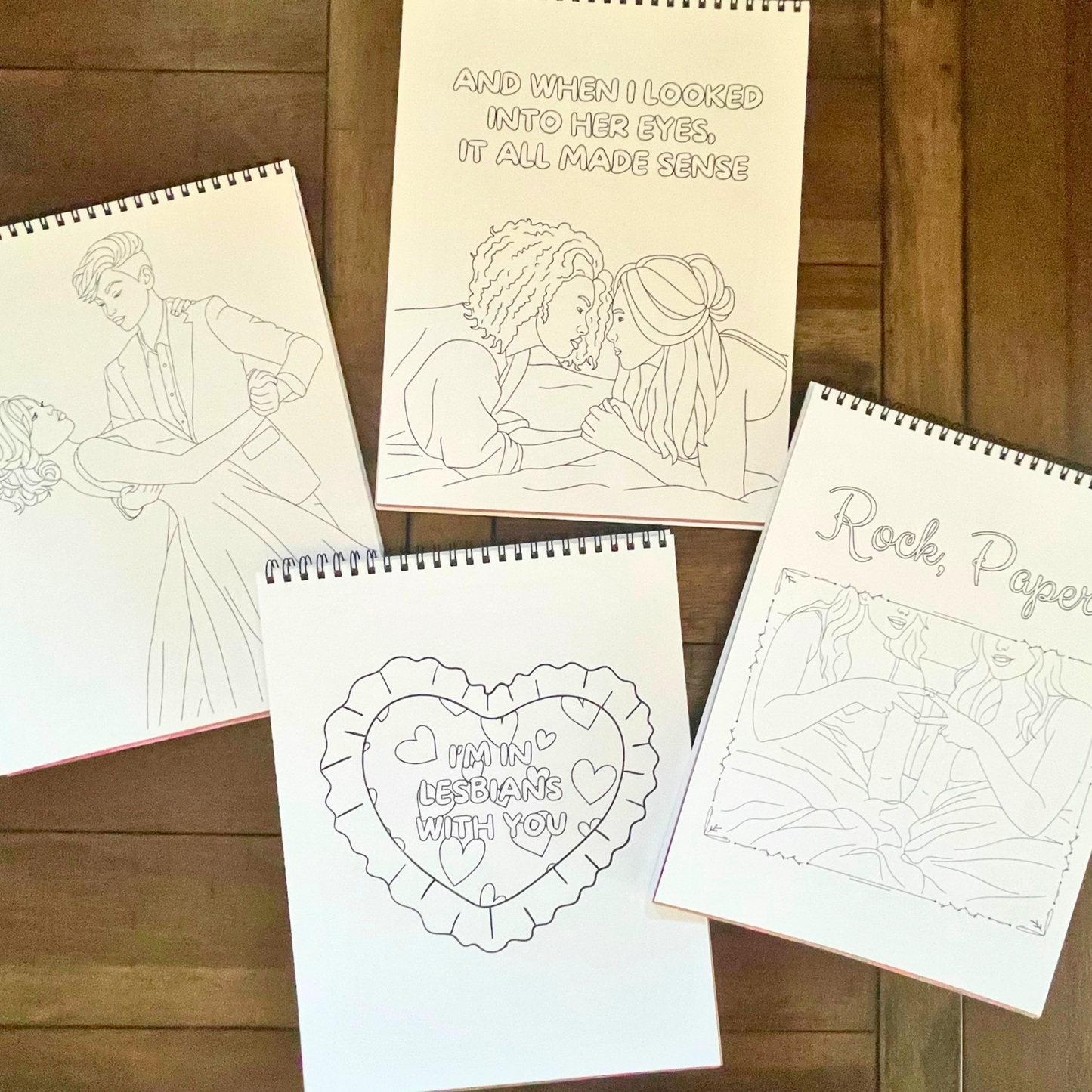 Lover Girls: A Sapphic Story Coloring Book l wlw l Lesbian Coloring Book