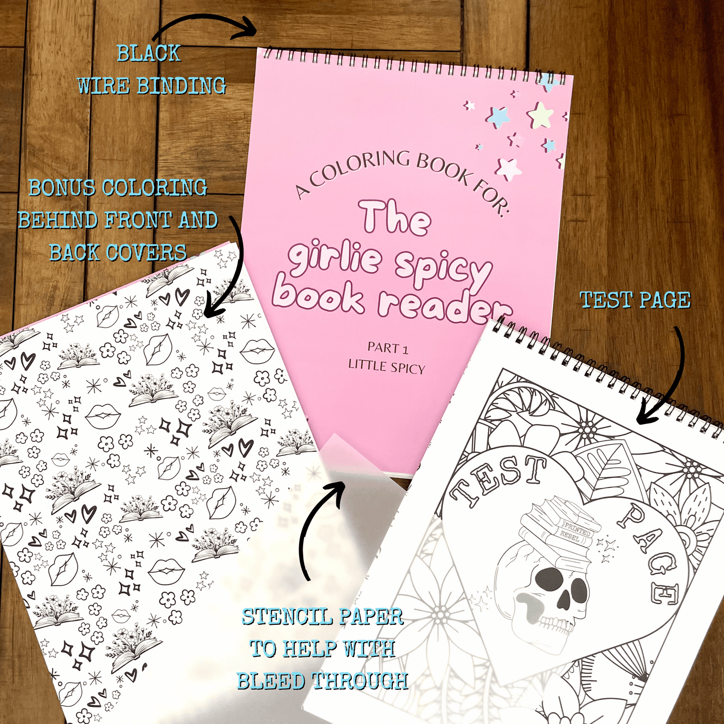 The Girlie Spicy Book Reader Coloring Book l Adult Coloring Books l Dark Romance Reader Gifts