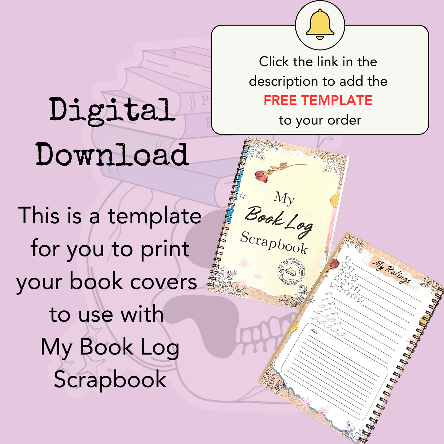 My Book Log Scrapbook-Digital Download