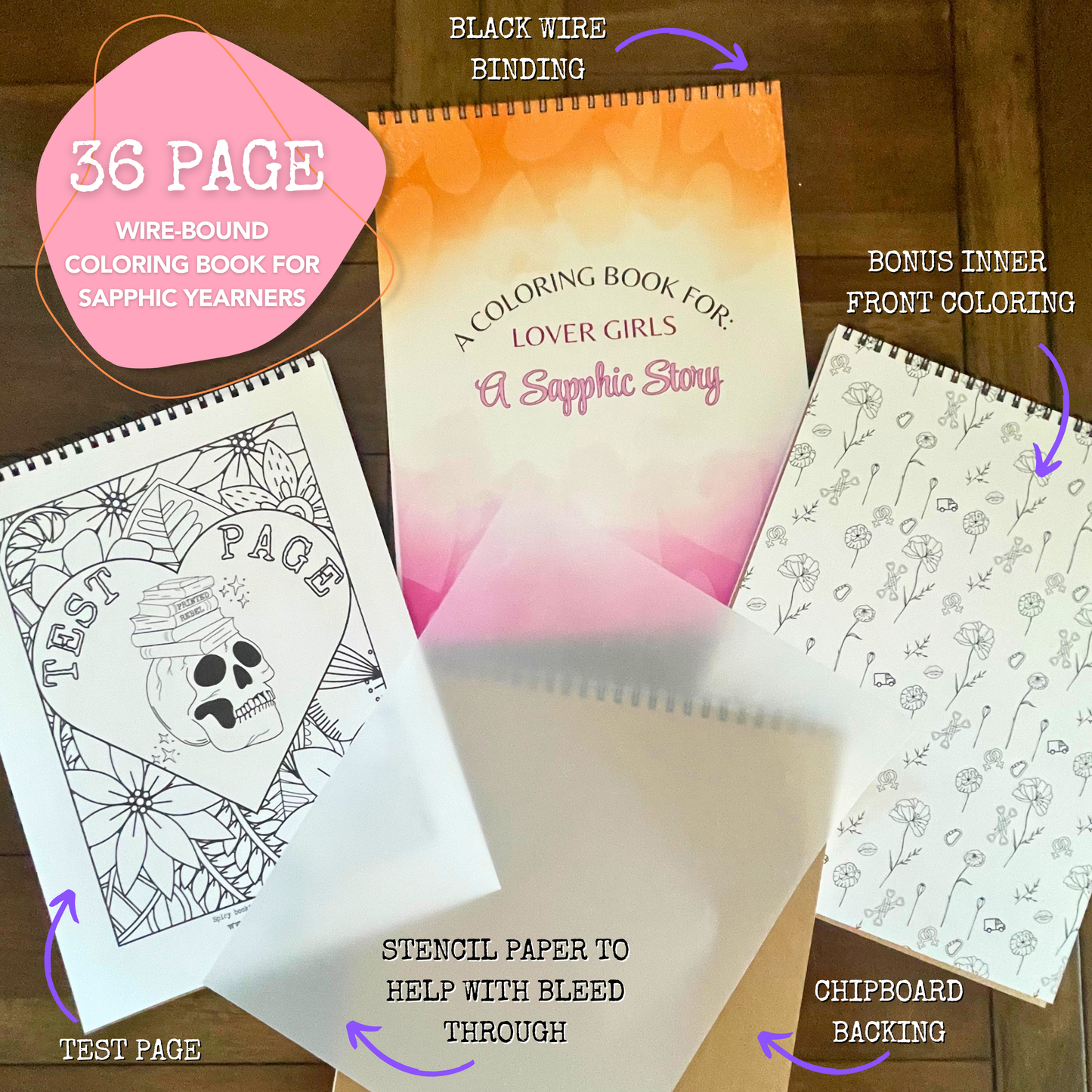 Lover Girls: A Sapphic Story Coloring Book l wlw l Lesbian Coloring Book