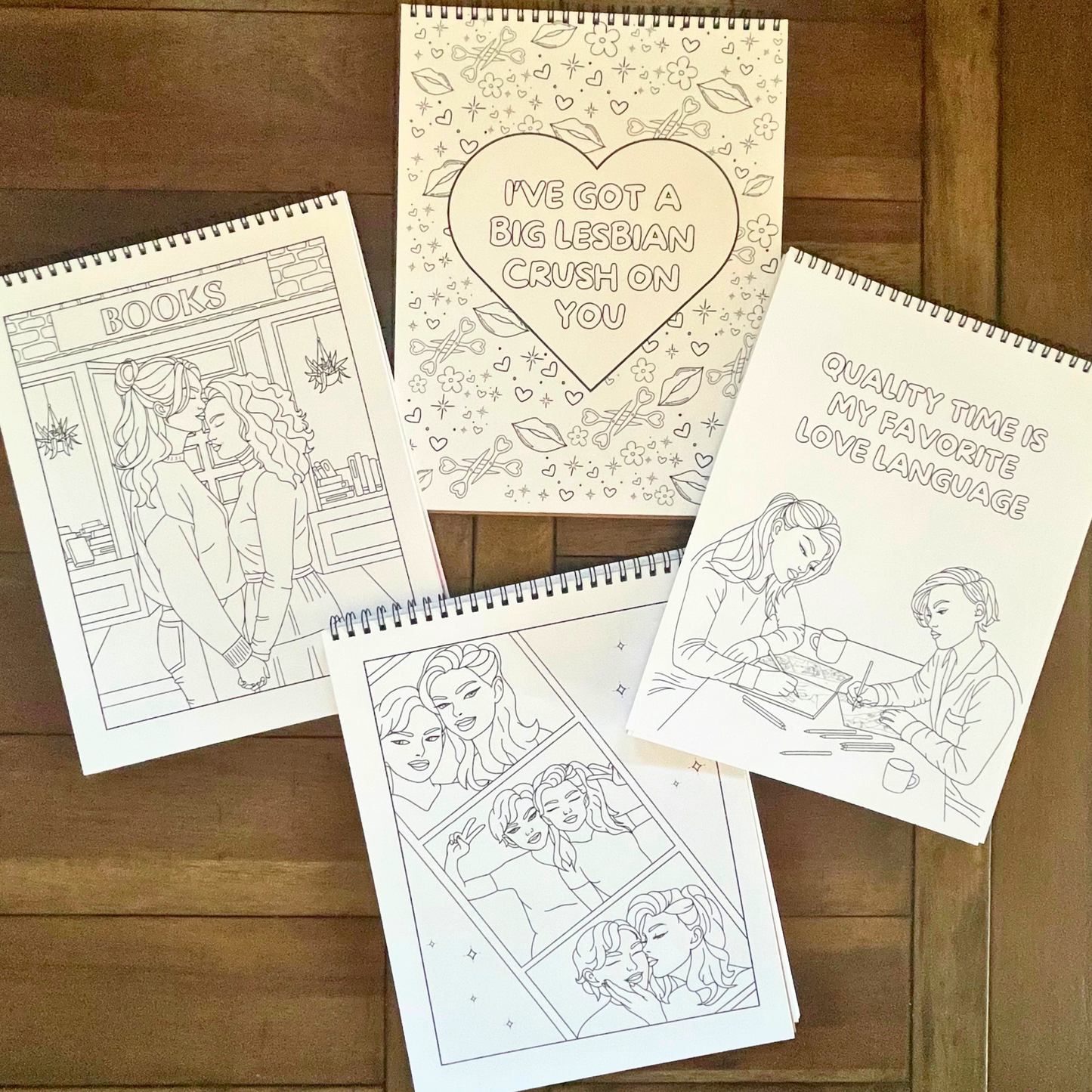 Lover Girls: A Sapphic Story Coloring Book l wlw l Lesbian Coloring Book