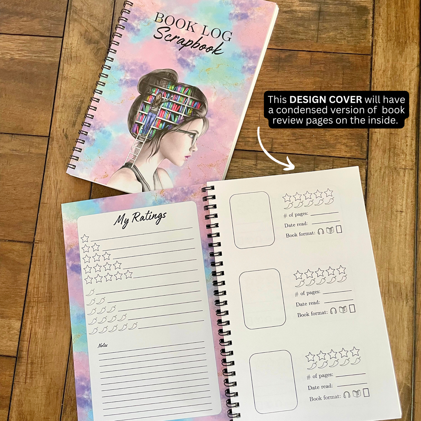 My Book Log Scrapbook for Book Readers l Book Tracking l Spicy Readers l Stationary Gifts