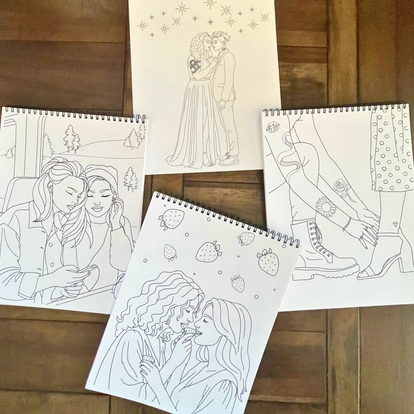 Lover Girls: A Sapphic Story Coloring Book l wlw l Lesbian Coloring Book