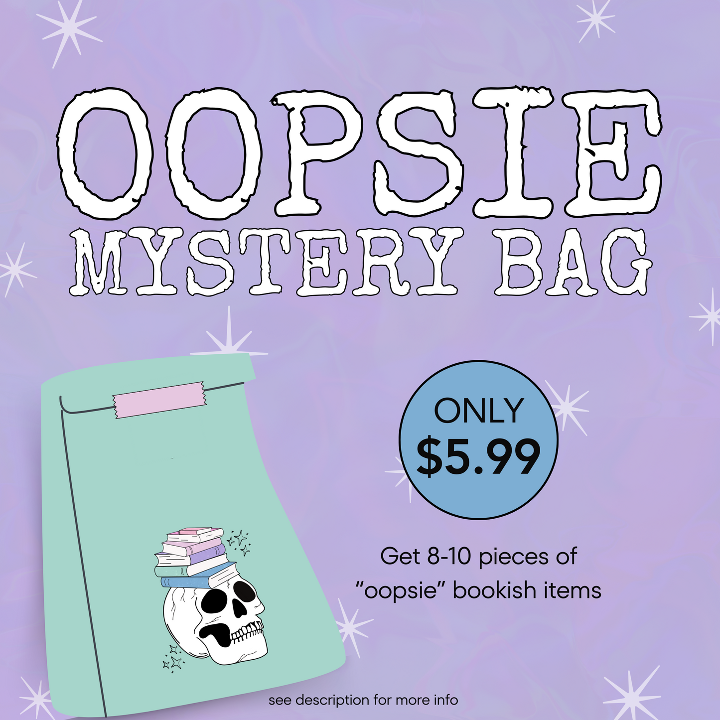 Mystery Bag of Oopsie Bookish Items for Readers